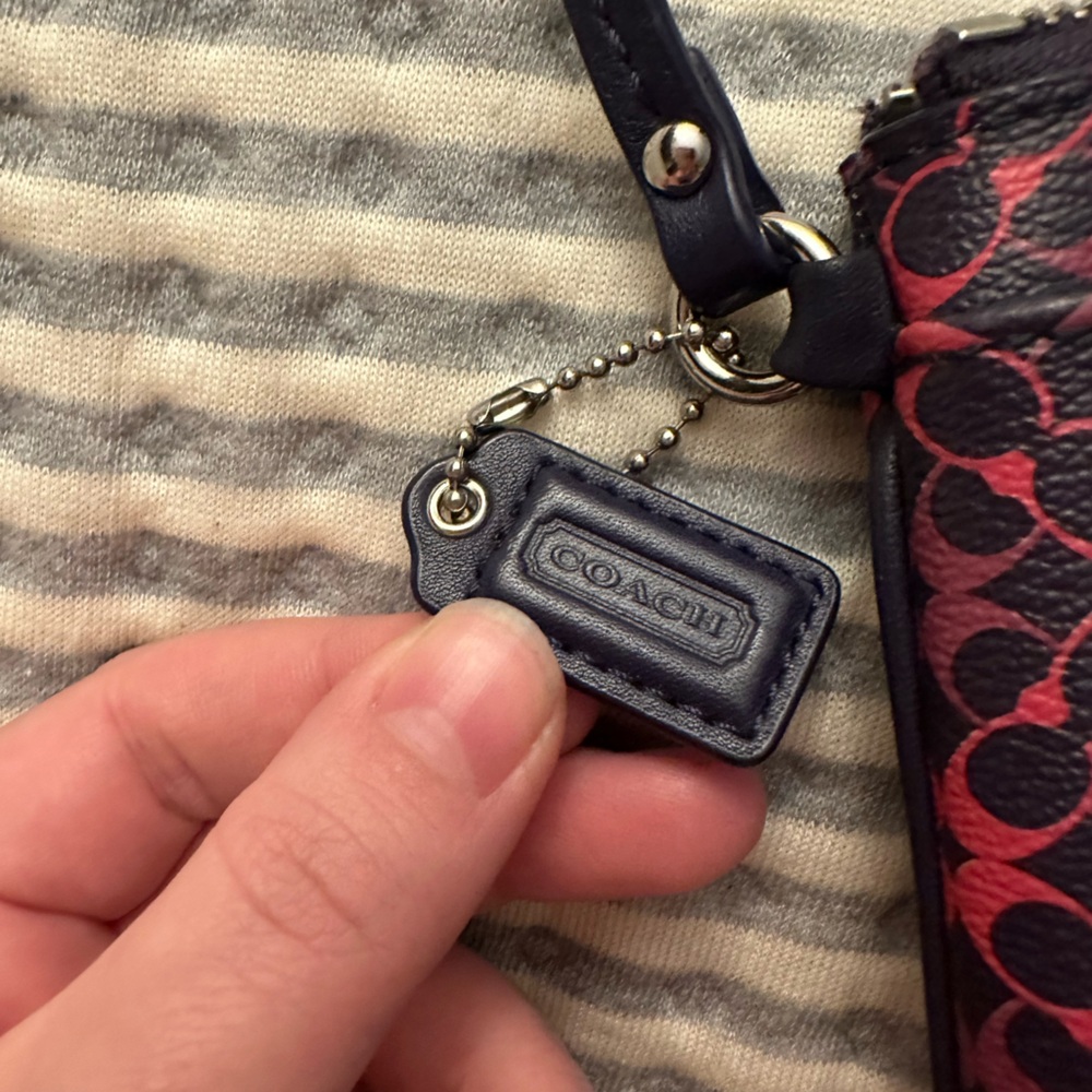 Coach Pink and Purple Geometric Wristlet - Picture 2 of 4